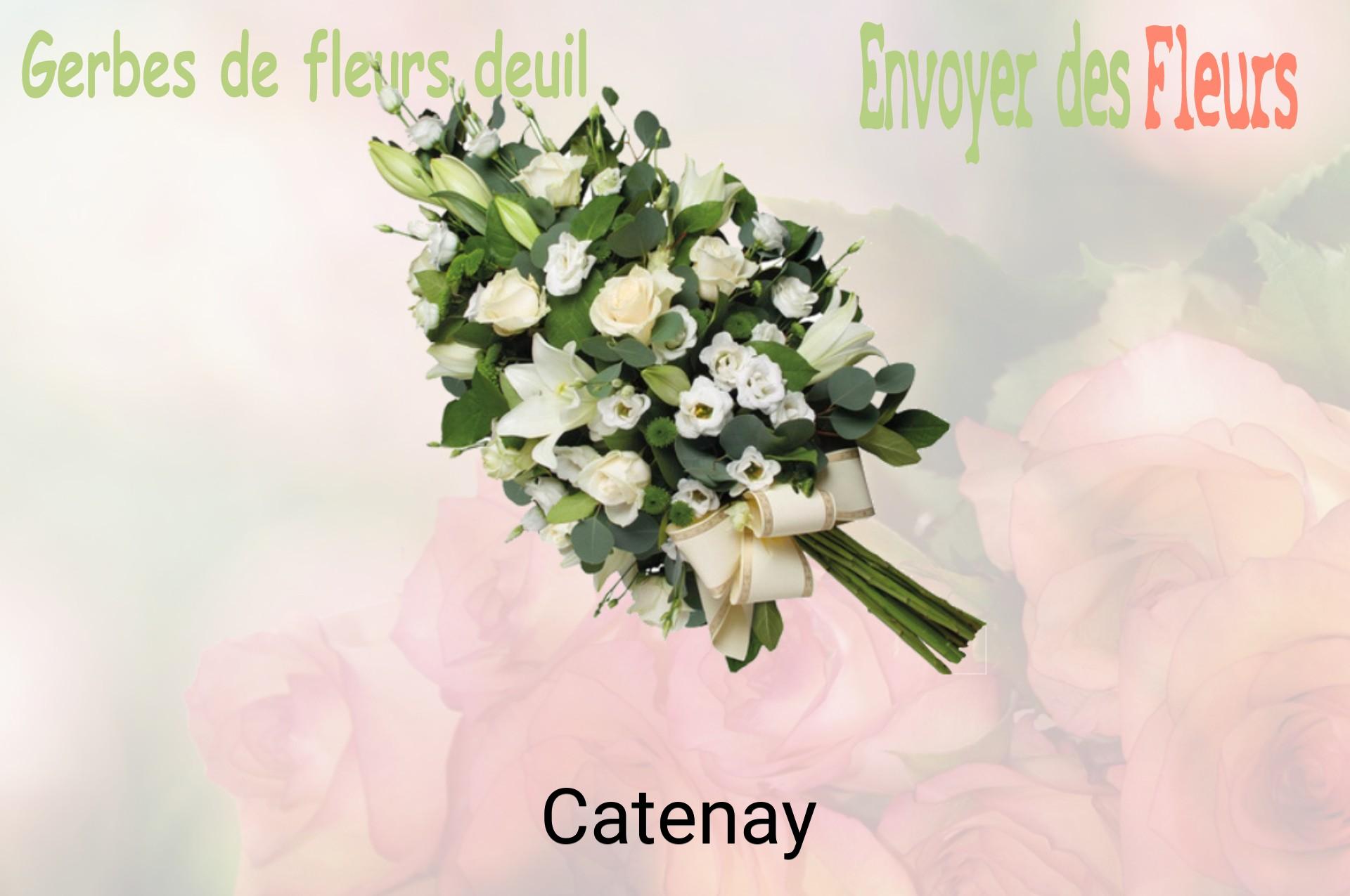 Gerbe de fleurs de deuil livrée à Catenay